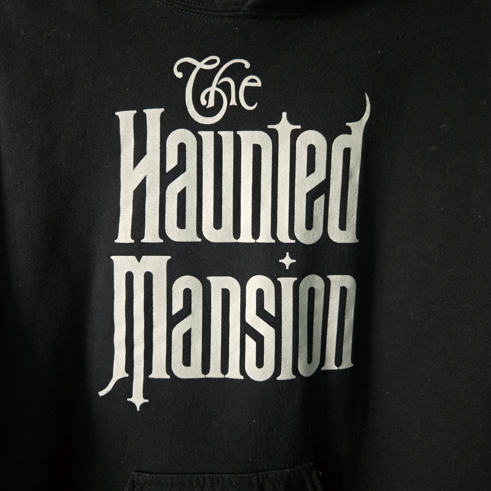 Disney Funko The Haunted Mansion Hoodie Small Black Graphic Pullover Fleece S